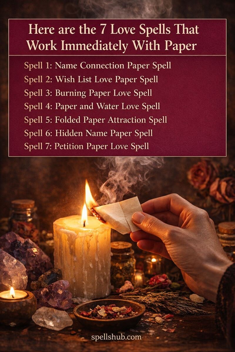 Here are the 7 Love Spells That Work Immediately With Paper